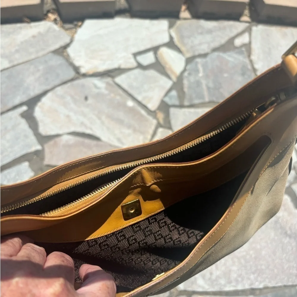 Gucci Brown Bamboo Handle Hobo Bag